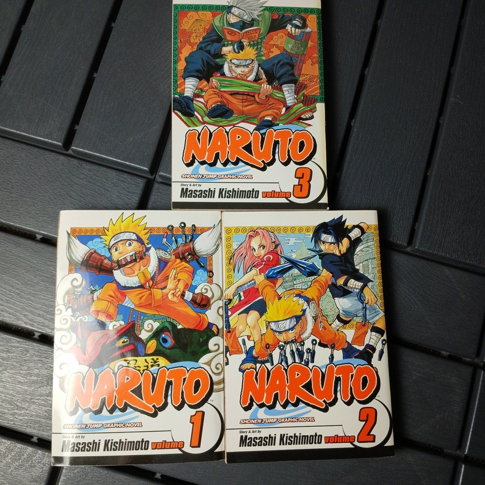 Naruto Volume 1-3 set bundle by Masashi Kishimoto | English Viz Shonen‎ Jump -TA